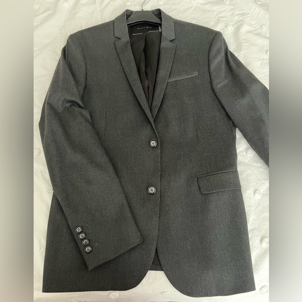 Zara Gray Slim Fit Blazer